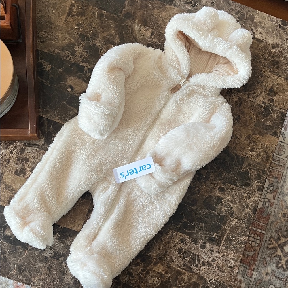Carter's Soft Cream Fleece Footie
